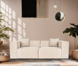 Atelier Del Sofa Lora Sofá de 2 plazas - Crema